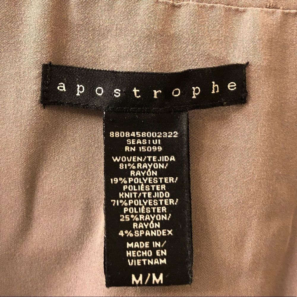 APOSTROPHE open front draping vest ***3 for $25*** - Picture 2 of 5